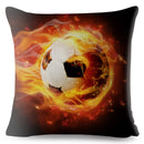 45*45cm Pillow Cover Cartoon Football Print Square Cushion Cover Linen Throw Pillows Cases Sofa Home Decor Cushion Covers