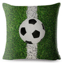 45*45cm Pillow Cover Cartoon Football Print Square Cushion Cover Linen Throw Pillows Cases Sofa Home Decor Cushion Covers