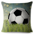 45*45cm Pillow Cover Cartoon Football Print Square Cushion Cover Linen Throw Pillows Cases Sofa Home Decor Cushion Covers