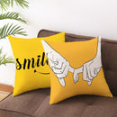 Style Geometric Yellow Pillowcases Decorative Cushion For Sofa DIY Printed Pillow Chair Car Cushion Christmas Home 45x45cm Decor
