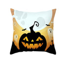 Pumpkin Pillow Case Bat Ghost Horror Halloween Party Pillow Cover 45*45 Home Decor Square Dark Cushion Cover Home Throw Pillows