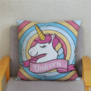 Unicorn Print Super Soft Short Plush Cushion Cover Cute Cartoon Pillow Covers 45X45 Square Pillows Cases Home Decor Pillowcase