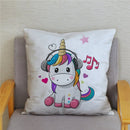 Unicorn Print Super Soft Short Plush Cushion Cover Cute Cartoon Pillow Covers 45X45 Square Pillows Cases Home Decor Pillowcase