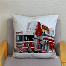 Excavator Bulldozer Car Pattern Print Cushion Cover Short Plush Pillow Covers Pillows Case Home Decoration Pillowcase 45*45cm