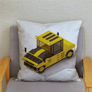 Excavator Bulldozer Car Pattern Print Cushion Cover Short Plush Pillow Covers Pillows Case Home Decoration Pillowcase 45*45cm