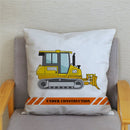 Excavator Bulldozer Car Pattern Print Cushion Cover Short Plush Pillow Covers Pillows Case Home Decoration Pillowcase 45*45cm