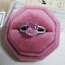 2021 New Luxury Fashion 925 Sterling Silver Pink Engagement Wedding Band Eternity Ring For Women Christmas Gift Love Jewelry Z2