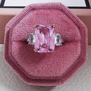 2021 New Luxury Fashion 925 Sterling Silver Pink Engagement Wedding Band Eternity Ring For Women Christmas Gift Love Jewelry Z2