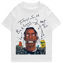Camiseta de gran tamaño Travis Scott AstroWorld Tour para hombre y mujer, camisetas con estampado de letras 1:1, ropa informal estilo hip hop, camiseta ASTROWORLD de kanye west