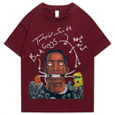 Camiseta de gran tamaño Travis Scott AstroWorld Tour para hombre y mujer, camisetas con estampado de letras 1:1, ropa informal estilo hip hop, camiseta ASTROWORLD de kanye west