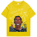 Camiseta de gran tamaño Travis Scott AstroWorld Tour para hombre y mujer, camisetas con estampado de letras 1:1, ropa informal estilo hip hop, camiseta ASTROWORLD de kanye west