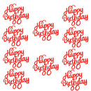 10pcs Gittler Happy Birthday Cake Topper Bling Sparkle Decoration Sign Happy Birthday Cake Topper Girl`s Birthday Dessert Decor