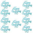 10pcs Gittler Happy Birthday Cake Topper Bling Sparkle Decoration Sign Happy Birthday Cake Topper Girl`s Birthday Dessert Decor