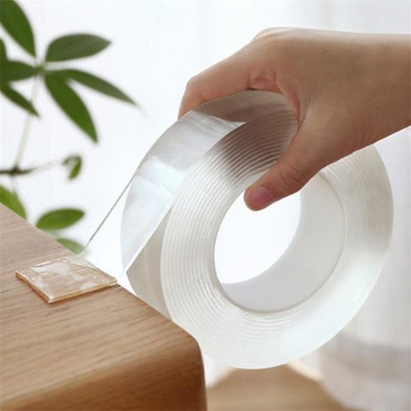 1M/2M/5M Nano  Tape Tracsless Double Sided Tape Transparent No Trace Reusable Waterproof Adhesive Tape Cleanable Home gekkotape