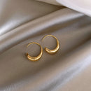 2020 New Classic Copper Alloy Smooth Metal Hoop Earrings For Woman Fashion Korean Jewelry Temperament Girl&