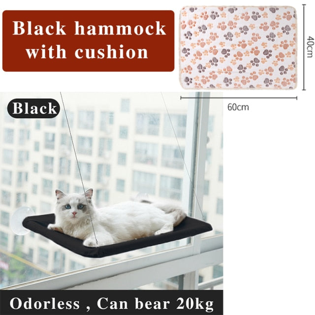 Cat Hammock Cute Hanging Beds Comfortable Sunny Seat Window Mount Pet product Soft Pet Shelf Supplies Detachable Bearing 20kg