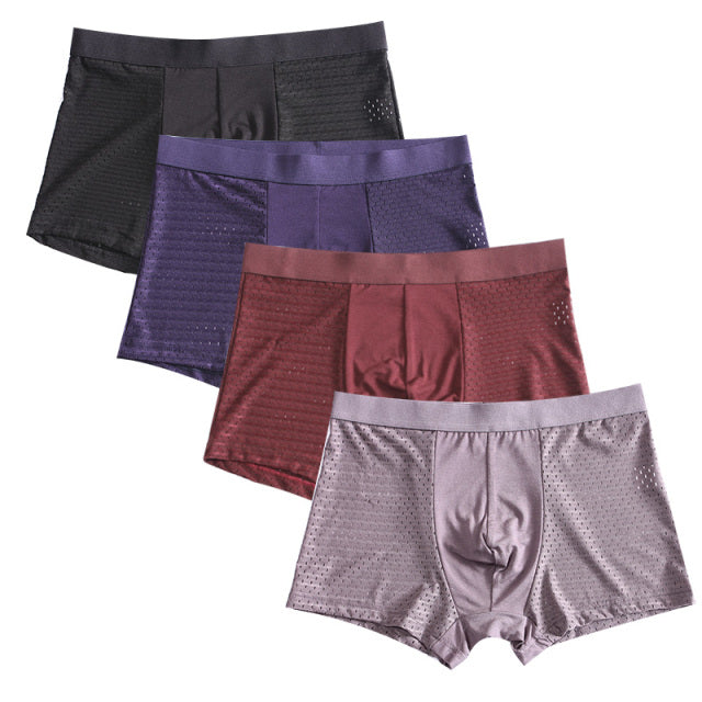 4 teile/los Bambusfaser männer Boxer Pantie Unterhose plus größe XXXXL große shorts atmungsaktive unterwäsche 5XL 6XL 7XL 8XL