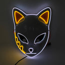 Glowing Neon EL Party Mask Halloween LED Mask Scary Cosplay Party Mask Light Up Masque Masquerad Mask Glow In The Dark