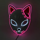 Glowing Neon EL Party Mask Halloween LED Mask Scary Cosplay Party Mask Light Up Masque Masquerad Mask Glow In The Dark