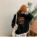 2021 spring and autumn new splicing Pullover fashion Korean thick and thin women's Sweatshirt Navy Gray Black Pink women's Hoodi