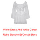 IAMHOTTY Chiffon Slash Neck Mini Dress Women Summer Beach Vacation Long Sleeve Corset Bandage Sundress Party Casual Dresses Pink