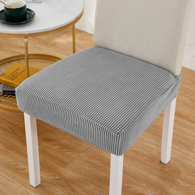 Funda de asiento estampada sólida elástica para fundas de silla para comedor funda protectora para silla funda de silla elástica gruesa