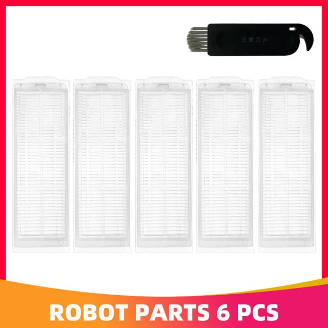 Rodillo de filtro Hepa, cepillo lateral, paño de trapo para Xiaomi Mijia LDS / STYJ02YM / Conga 3490 Viomi V2 PRO V3 SE, piezas de aspiradora robótica