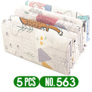 Teramila, 5 unidades por paquete, tela de algodón con estampado de flores para costura de vestidos, telas de retazos, artesanía DIY, costura acolchada