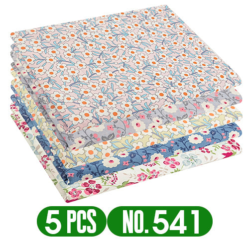 Teramila 5 Stück/Pack Baumwollstoff mit Blumenmuster zum Nähen von Kleidern, Patchwork-Stoffen, Heimwerken, Quilten, Handarbeiten