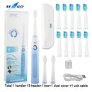 Seago Sonic Electric Toothbrush SG-507 Adult Timer Brush 5 Modes USB Charger Rechargeable Tooth Brushes Replacement Heads Set
