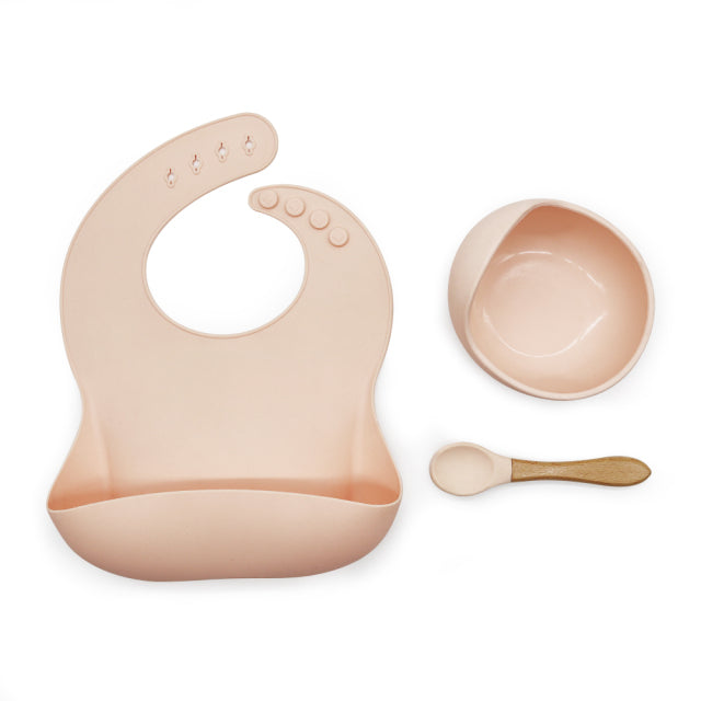 1Set Babyschale &amp; Lätzchen Personalisiertes Babygeschirr mit Namen Rutschfestes Geschirr Silikon Baby-Napfschale Geschirr BPA-frei für Babyteller
