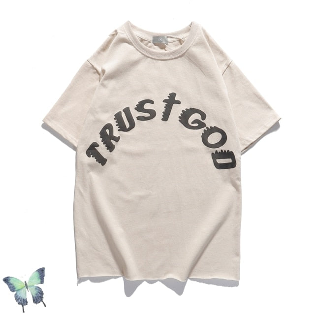 Kanye West T-shirt Trust God T Shirt Sunday Service Men Women Lucky My I See Ghost Top Tees