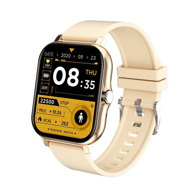 2021 Neue Frauen Smartwatch Männer 1,69 "Farbbildschirm Full Touch Fitness Tracker Männer Anruf Smart Clock Damen für Android IOS + BOX