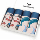 4pcs/lot Mens Underwear Boxers Cotton Fashion Printed Men Underpants Boxer Shorts Male Panties Pouch Vetement Homme