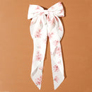 New Women Large Bow Hairpin Summer Chiffon Big Bowknot Stain Bow Barrettes Women Solid Color Ponytail Clip Hair Accessories