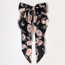 New Women Large Bow Hairpin Summer Chiffon Big Bowknot Stain Bow Barrettes Women Solid Color Ponytail Clip Hair Accessories