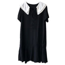 CMAZ Peter Pan Collar Solid Summer Pullover Dress Loose Style Summer Mini Dress Women Elegant  Dress 2021 2021   ZH01#