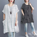 Plus Size plus Size 200 Jin Dress 2021 Summer New Style Fat Girl Slimming Loose Casual Mid-Length T-shirt Skirt Women