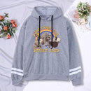 Support Your Local Street Cats Print Women Hoodie Cartoons Crewneck Clothes Vintage Loose Sweatshirt Street Hip Hop Hoody Womens