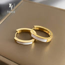 2020 New Classic Copper Alloy Smooth Metal Hoop Earrings For Woman Fashion Korean Jewelry Temperament Girl&