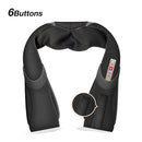 Masajeador de cuello y hombros Shiatsu eléctrico en forma de U, masajeador de espalda infrarrojo 4D, chal de masaje para amasar, coche, hogar, el mejor regalo para el cuidado de la salud