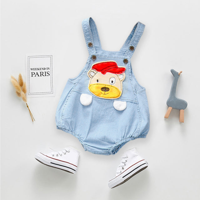 IENENS Kids Baby Jumper Boys Girls Clothes Pants Denim Shorts Jeans Overalls Toddler Infant Jumpsuits Newborn Clothing Trousers