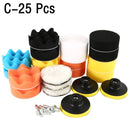 Car Polishing Sponge Pads Kit Buffing Waxing Foam Pad Buffer Set Polisher Machine Wax Pad for Removes Scratches Drill Attachment