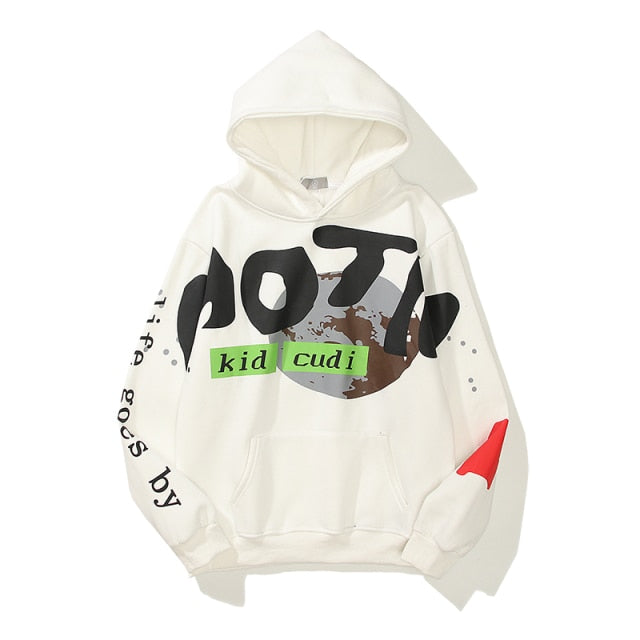 Kanye West Pullover Fleece Hoodies Kendall Jenner Print Sweatshirt Stranger Things Foaming Printing Hoodies Streetwear Men