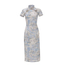 Spring/summer 2020 new fashion elegant daily slimming slimming temperament improved short-sleeved long Cheongsam dress
