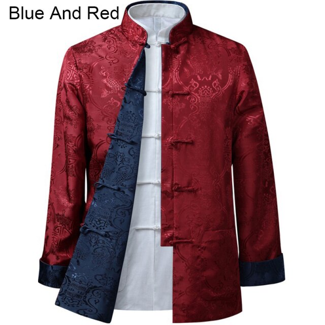 Tang Suit 10 Colors Chinese Style Blouse Shirt Traditional Chinese Clothing Fo Rmen's Jacket Kung Fu Clothing Both Sides Party