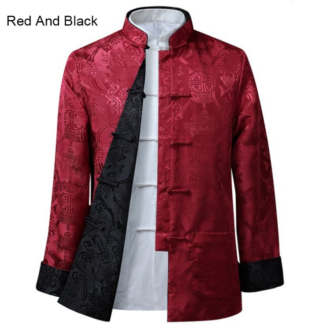 Tang Suit 10 Colors Chinese Style Blouse Shirt Traditional Chinese Clothing Fo Rmen's Jacket Kung Fu Clothing Both Sides Party