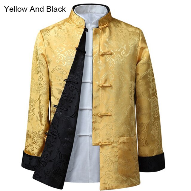 Tang Suit 10 Colors Chinese Style Blouse Shirt Traditional Chinese Clothing Fo Rmen's Jacket Kung Fu Clothing Both Sides Party