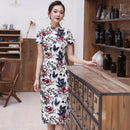 Cheongsam de lino nuevo 2021, vestido Vintage tradicional chino, vestidos largos de moda para mujer, Qipao S a 3XL