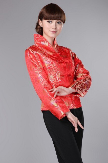 Shanghai Story Chinesische traditionelle Tang-Anzugjacke für Frauen Chinesische Bluse 3 Farbe